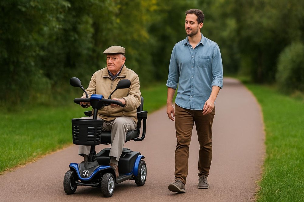 doprovod při procházce s vozíkem