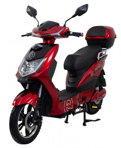 Electro scooter RACCEWAY® E-FICHTL®, red-glossy with 12Ah battery