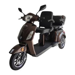 Triciclo eléctrico RACCEWAY® VIA LUX DUO, coffee