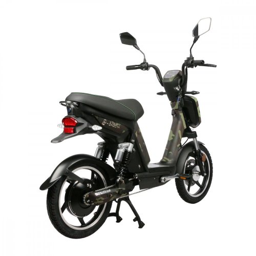Electro scooter RACCEWAY® E-BABETA®, camuflaje verde, sin batería