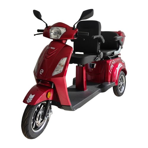 Električni tricikl RACCEWAY® VIA LUX DUO, crveni