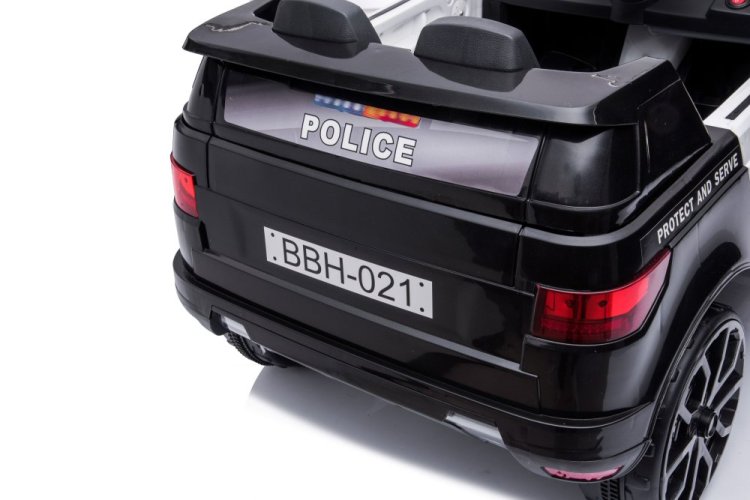 Coche de policía eléctrico para niños SUV Eljet negro, Li-Ion