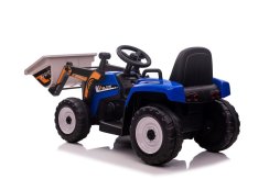 Tractor eléctrico para niños Eljet con cuchara de carga azul, Li-Ion