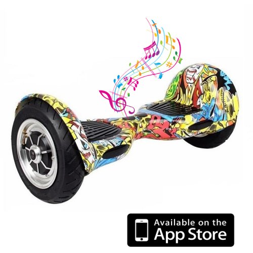 Hoverboard Cross Graffiti Yellow APP 3 Motoe