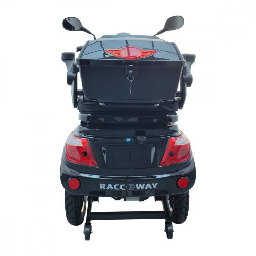 Elektrický trojkolesový vozík RACCEWAY® VIA-MS09, čierny lesklý