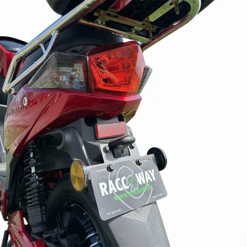 Elektroskúter RACCEWAY® E-FICHTL®, červený-lesklý, bez batérie - Batéria 48V: Bez batérie – zodpovedajúcu batériu mám, Odporúčaná nabíjačka: MOTOE-NAB-LI-6 + 118,37 EUR