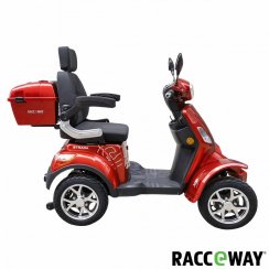 Electric four-wheel scooter RACCEWAY® STRADA, burgundy-glossy