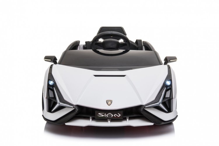 Coche eléctrico infantil Lamborghini Sian blanco