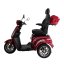 Electric three-wheel scooter RACCEWAY® VIA LUX, red