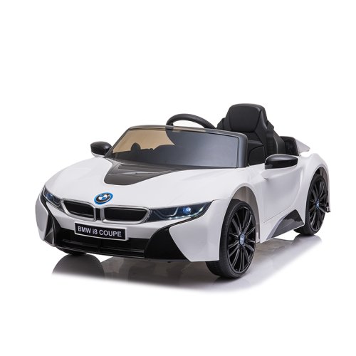 Coche eléctrico para niños BMW i8 Coupé blanco/blanco