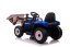 Tractor eléctrico para niños Eljet con cuchara de carga azul, Li-Ion