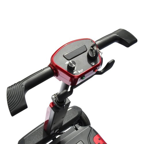 Electric four-wheeled cart RACCEWAY® FOLD, burgundy