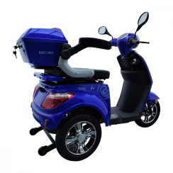 Elektrický trojkolesový vozík RACCEWAY® VIA-MS09, modrý lesklý