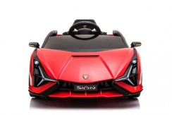 Coche eléctrico infantil Lamborghini Sian rojo/rojo
