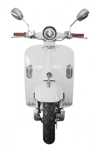 Elektroskútr  RACCEWAY® CENTURY E-RETRO, bílý-lesklý