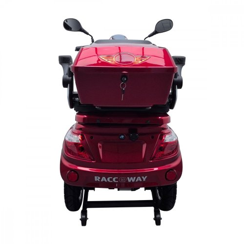 Electric three-wheel scooter RACCEWAY® VIA-MS09, burgundy-glossy