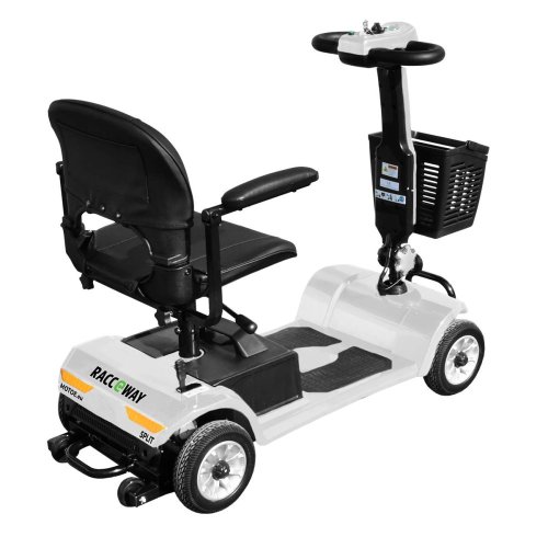 Elektrický čtyřkolový vozík RACCEWAY® SPLIT, bílý