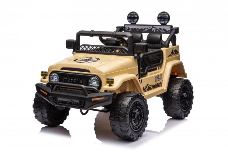 Children's electric car Toyota FJ Cruiser brown yellow/khaki