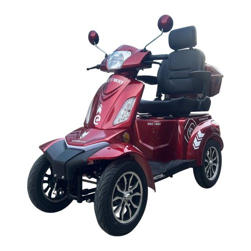Vehículo eléctrico de cuatro ruedas RACCEWAY® STRADA LUX, rojo