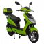 Electro scooter RACCEWAY® E-FICHTL®, light green-metallic with 12Ah battery