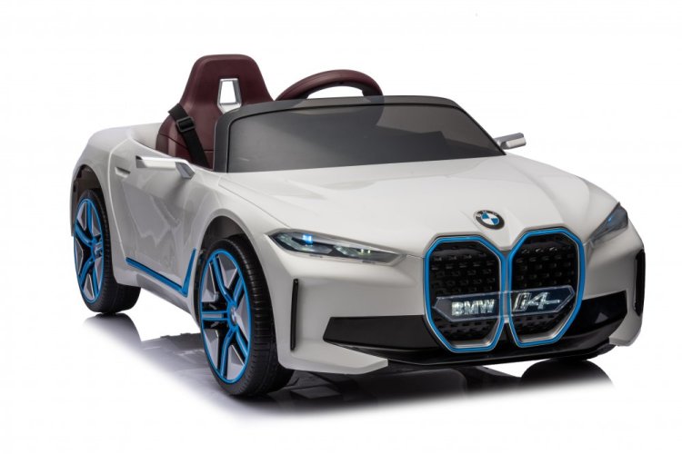 Coche eléctrico infantil BMW i4 blanco