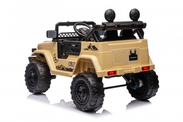 Children's electric car Toyota FJ Cruiser brown yellow/khaki