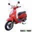 Elektroskútr RACCEWAY® JLG-E-MOTO, červený