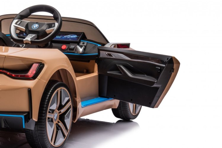 Coche eléctrico infantil BMW i4 amarillo