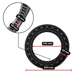 Full tyre for scooter 8,5x2, tubeless V2