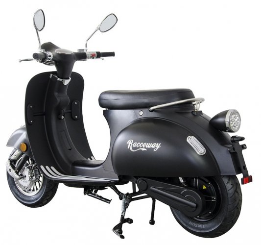 Electro scooter RACCEWAY® CENTURY E-RETRO, black-matt