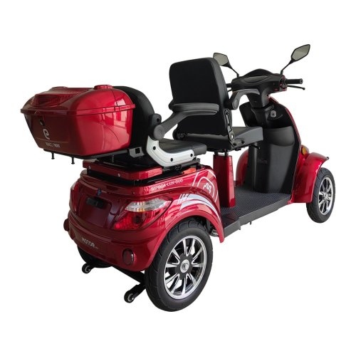 Električni skuter na četiri kotača RACCEWAY® STRADA LUX DUO, crveni