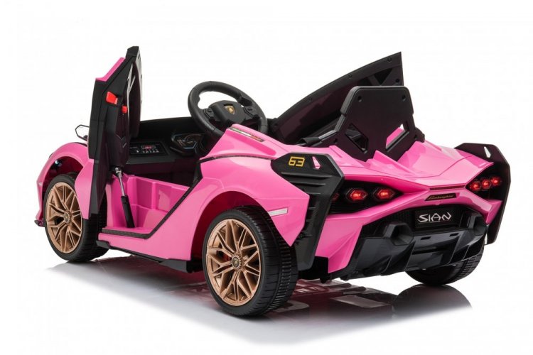 Detské elektrické auto Lamborghini Sian ružový/pink