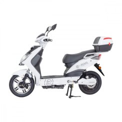 Electric scooter RACCEWAY® E-FICHTL®, white-glossy with 20Ah battery