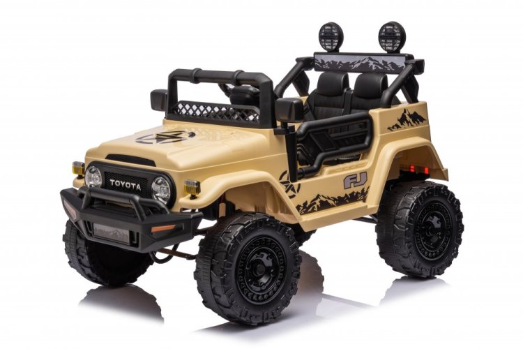 Children's electric car Toyota FJ Cruiser brown yellow/khaki