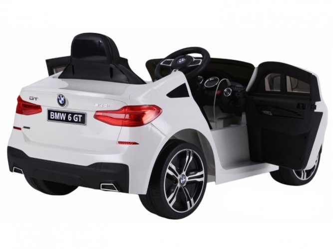 Coche eléctrico infantil BMW 6GT blanco