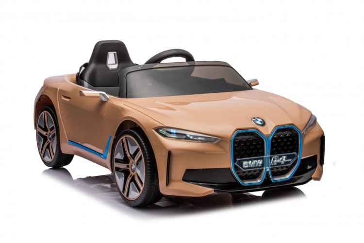 Coche eléctrico infantil BMW i4 amarillo