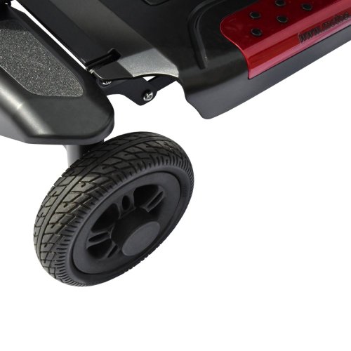 Electric four-wheeled cart RACCEWAY® FOLD, burgundy