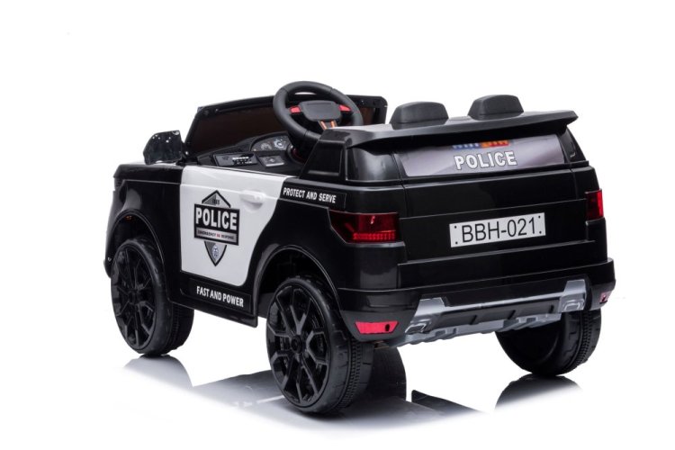 Coche de policía eléctrico para niños SUV Eljet negro, Li-Ion