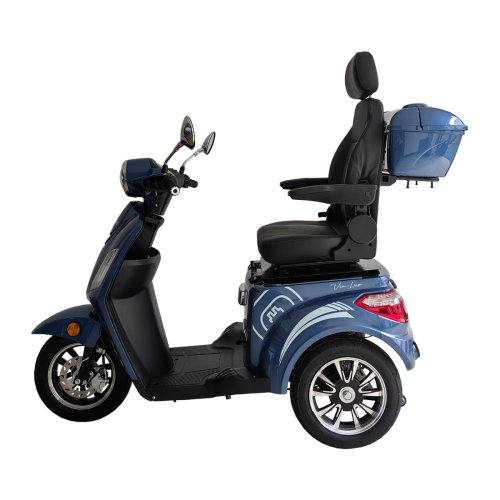 Electric three-wheel scooter RACCEWAY® VIA LUX, blue