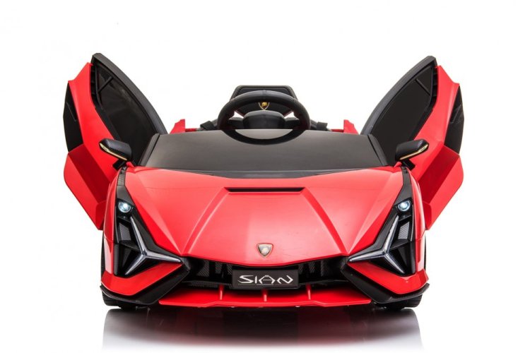 Coche eléctrico infantil Lamborghini Sian rojo/rojo