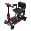 Electric four-wheeled cart RACCEWAY® FOLD, burgundy