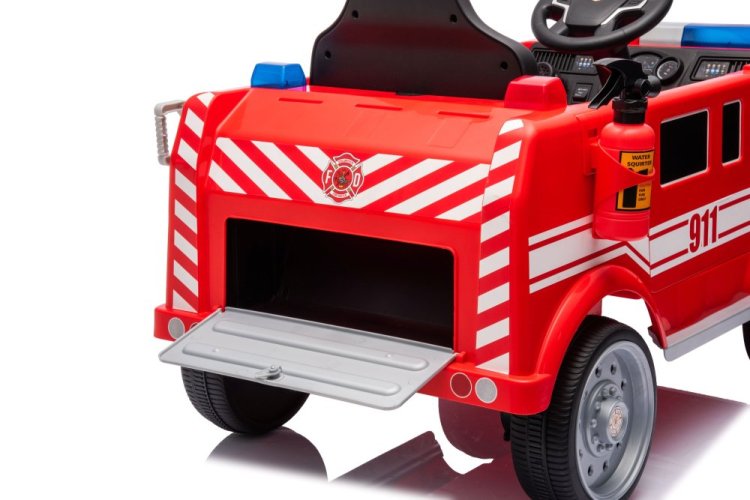 Coche eléctrico infantil bomberos Eljet rojo, Li-Ion