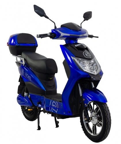 Electro scooter RACCEWAY® E-FICHTL®, blue-glossy with 20Ah battery