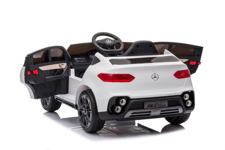 Coche eléctrico para niños Mercedes GLC coupé blanco/blanco