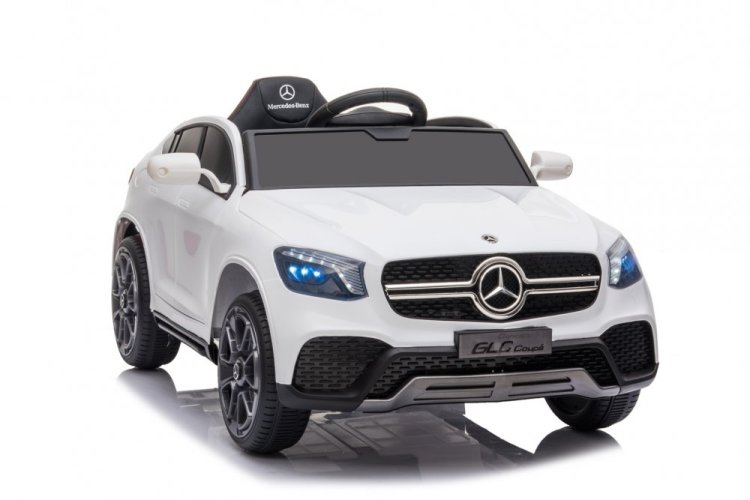Coche eléctrico para niños Mercedes GLC coupé blanco/blanco