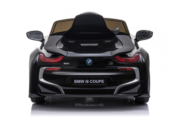 Coche eléctrico para niños BMW i8 Coupé negro/negro