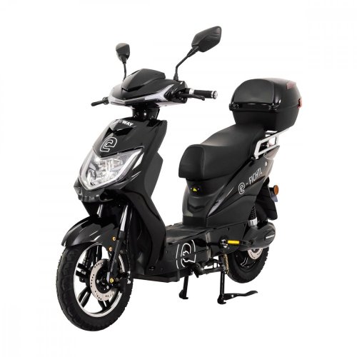 Electric scooter RACCEWAY® E-FICHTL®, glossy black with 20Ah battery