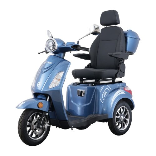 Electric three-wheel scooter RACCEWAY® VIA LUX, blue