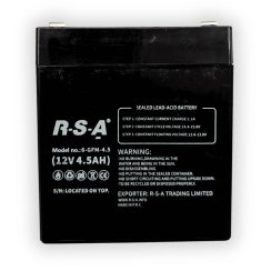 Industrial lead-acid battery ELJET RSA, 12V 4.5 Ah