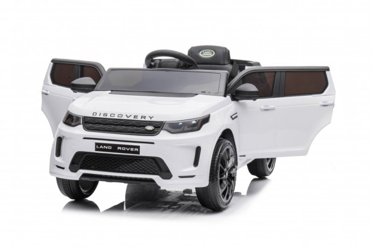 Coche eléctrico infantil Land Rover Discovery Sport blanco/blanco